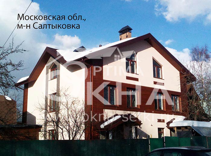 коричневые пластиковые окна